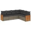 vidaXL sofas&aelig;t til haven 6 dele med hynder polyrattan gr&aring;