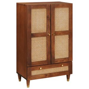 vidaXL H&oslash;j Bord Brun 60 x 33,5 x 100 cm Massivt mangotr&aelig;