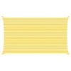 vidaXL Solskygge sejl Gul og Hvid 7 x 4 m 100% polyester Oxford
