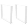 vidaXL spisebordsben V-formet 2 stk. hvid 100x(72-73,3) cm st&aring;l