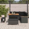 vidaXL Havesofa S&aelig;t 8 pcs Sort polyrattan