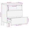 vidaXL Natskab med skuffe Hvid 50 x 33 x 60 cm Massivt mangotr&aelig;