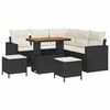 vidaXL Havesofa S&aelig;t 8 stk. Sort polyrattan