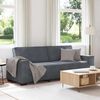 vidaXL 3-personers sofa 220x78x84 cm fl&oslash;jl m&oslash;rkegr&aring;