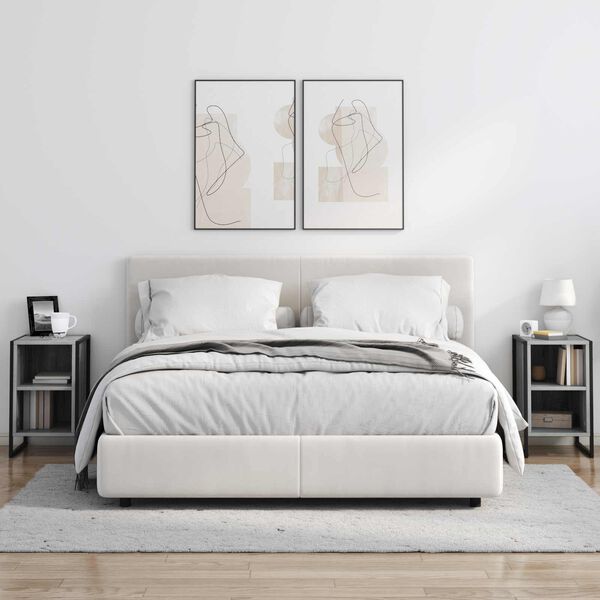 vidaXL Sengebord Gr&aring; Sonoma 39,5 x 30 x 50 cm Konstrueret tr&aelig;