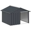 vidaXL hundehus 116,5x103x81,5 cm galvaniseret st&aring;l antracitgr&aring;