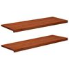 vidaXL Vindueskarme 2 stk. Brun 110 x 40 x 2 cm Solid b&oslash;g