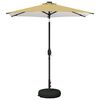 vidaXL Haveparasol med LED lys og fod 230 x 230 cm Polyester