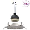 vidaXL Spotlights med spotlights 12 pcs Sølv 9 x 9 cm Metal