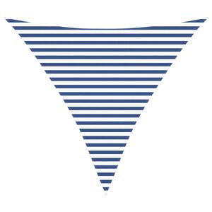 vidaXL Solskygge sejl Bl&aring; og Hvid 3,6 x 3,6 x 3,6 m