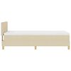 vidaXL LED Box Spring Bed med madras med LED Creme 80 x 200 cm Stof