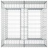vidaXL Gabion h&oslash;jbed S&oslash;lv 100 x 100 x 60 cm Galvaniseret st&aring;l