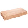 vidaXL v&aelig;ghylde 40x20x6 cm behandlet massivt egetr&aelig; lysebrun