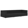 vidaXL havesofasæt 3 dele med hynder polyrattan sort
