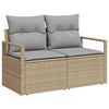 vidaXL Sofa Sæt 6 pcs Beige polyrattan