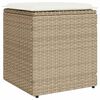 vidaXL havestole med hynder 2 stk. 40x40x43 cm polyrattan beige