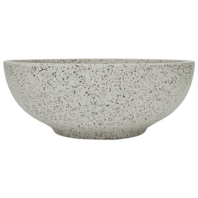vidaXL håndvask til bordplade Φ41x14 cm rund keramik grå