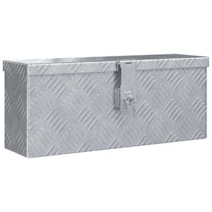 vidaXL aluminiumskasse 48,5 x 14 x 20 cm s&oslash;lvfarvet