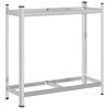 vidaXL 2-lags d&aelig;khylde 110x40x109 cm st&aring;l s&oslash;lvfarvet
