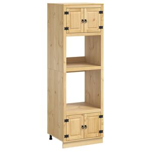vidaXL Kabinet med hylde Honning 66 x 58 x 207 cm Massiv fyrretr&aelig;