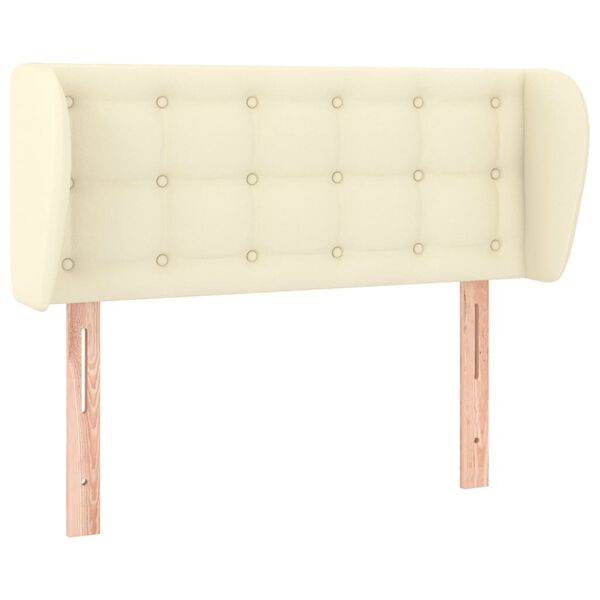 vidaXL sengegavl med kanter 93x23x78/88 cm kunstl&aelig;der cremefarvet