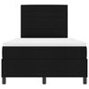 vidaXL Box spring seng med madras med LED Sort 120 x 200 cm Stof