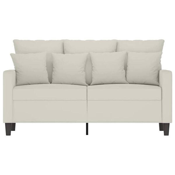 vidaXL 2-personers sofa 120 cm velour cremefarvet