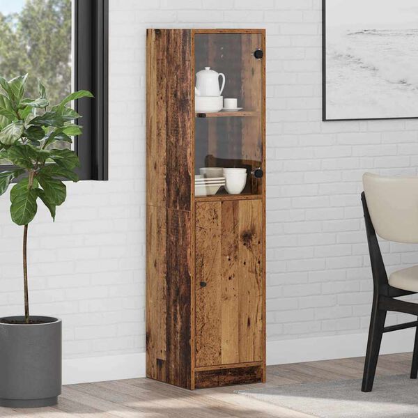 vidaXL Highboard Gammelt tr&aelig; 35 x 37 x 142 cm Konstrueret tr&aelig;