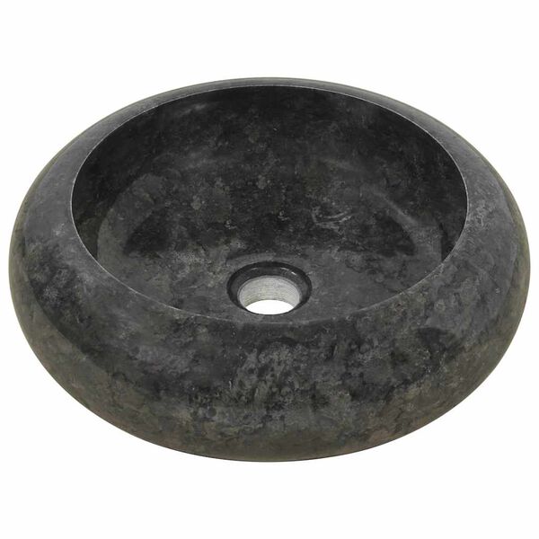 vidaXL h&aring;ndvask 40x12 cm marmor sort