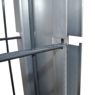 vidaXL 2D gabionhegn galvaniseret stål 2,008x0,83 m 12 m grå