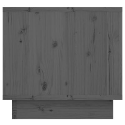 vidaXL sengebord 35x34x32 cm massivt fyrretræ grå