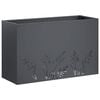 vidaXL Have Blomsterkrukke Antracit 80 x 20 x 49 cm Koldvalset st&aring;l