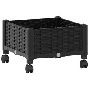 vidaXL Havekrukke med hjul Sort 40 x 40 x 29 cm PP