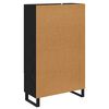 vidaXL Highboard med skuffe Sort eg 69,5 x 30 x 115 cm Konstrueret tr&aelig;