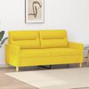 vidaXL 2-personers sofa 140 cm stof lysegul