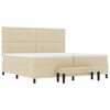 vidaXL Box spring seng med madras Creme 200 x 200 cm Stof