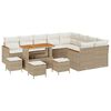 vidaXL Havesofa S&aelig;t 13 stk. Beige polyrattan