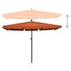 vidaXL parasol med stang 210x140 cm terrakotta