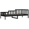 vidaXL daybed 90x190 cm massivt fyrretr&aelig; sort