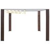 vidaXL pavillon med tag polyrattan 300x300x220 cm brun cremefarvet