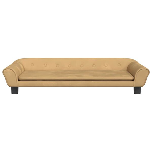 vidaXL sofa til børn 100x50x26 cm velour brun