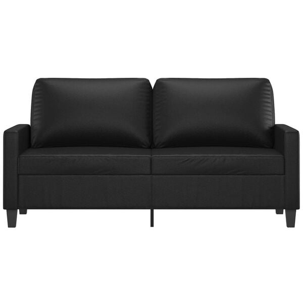 vidaXL 2-personers sofa 140 cm kunstl&aelig;der sort
