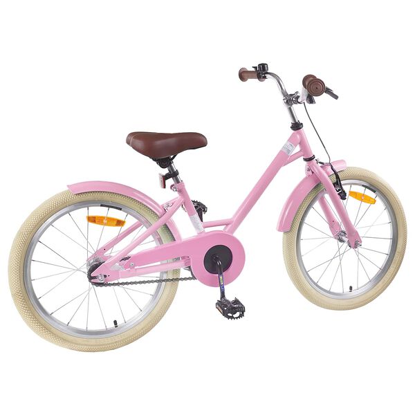 vidaXL B&oslash;rnecykel 18 tommer til 5-7 &aring;r gammel Lys pink