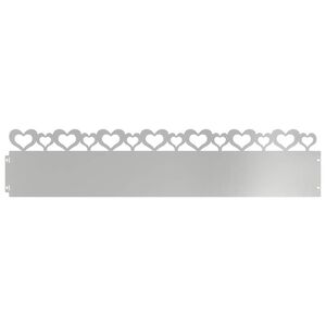 vidaXL Pl&aelig;nekanter 10 stk. 103 x 0,05 x 22 cm Galvaniseret st&aring;l S&oslash;lv