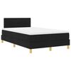 vidaXL LED Box Spring Bed med LED-lysstrimler Sort 120 x 200 cm Stof
