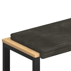 vidaXL B&aelig;nkpude Plush Corduroy Antracit Dybde 35 cm