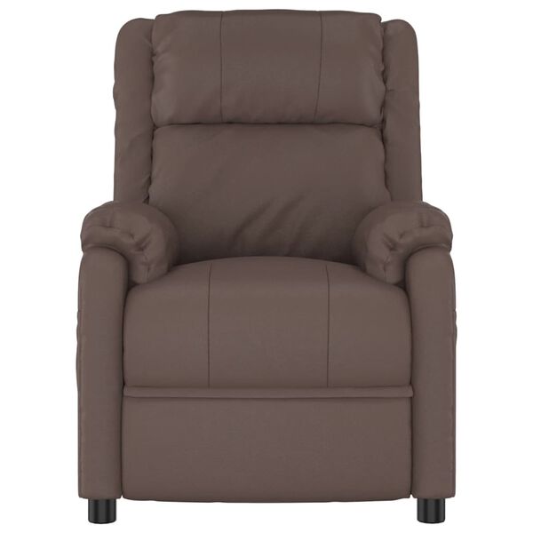 vidaXL massagestol med l&oslash;ftefunktion kunstl&aelig;der brun