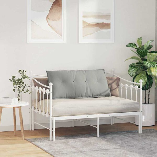 vidaXL Rygpude Lysegr&aring; 100 x 50 cm Mikrofiberstof