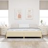 vidaXL Box spring seng med madras Creme 200 x 200 cm Stof