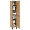 vidaXL Highboard Artisan Egetr&aelig; 34,5 x 34 x 180 cm Konstrueret tr&aelig;